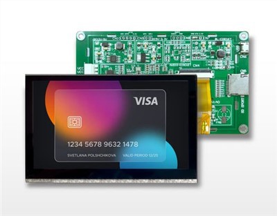 TFT o przekątnej 4,3 cala z wyświetlaczem dotykowym